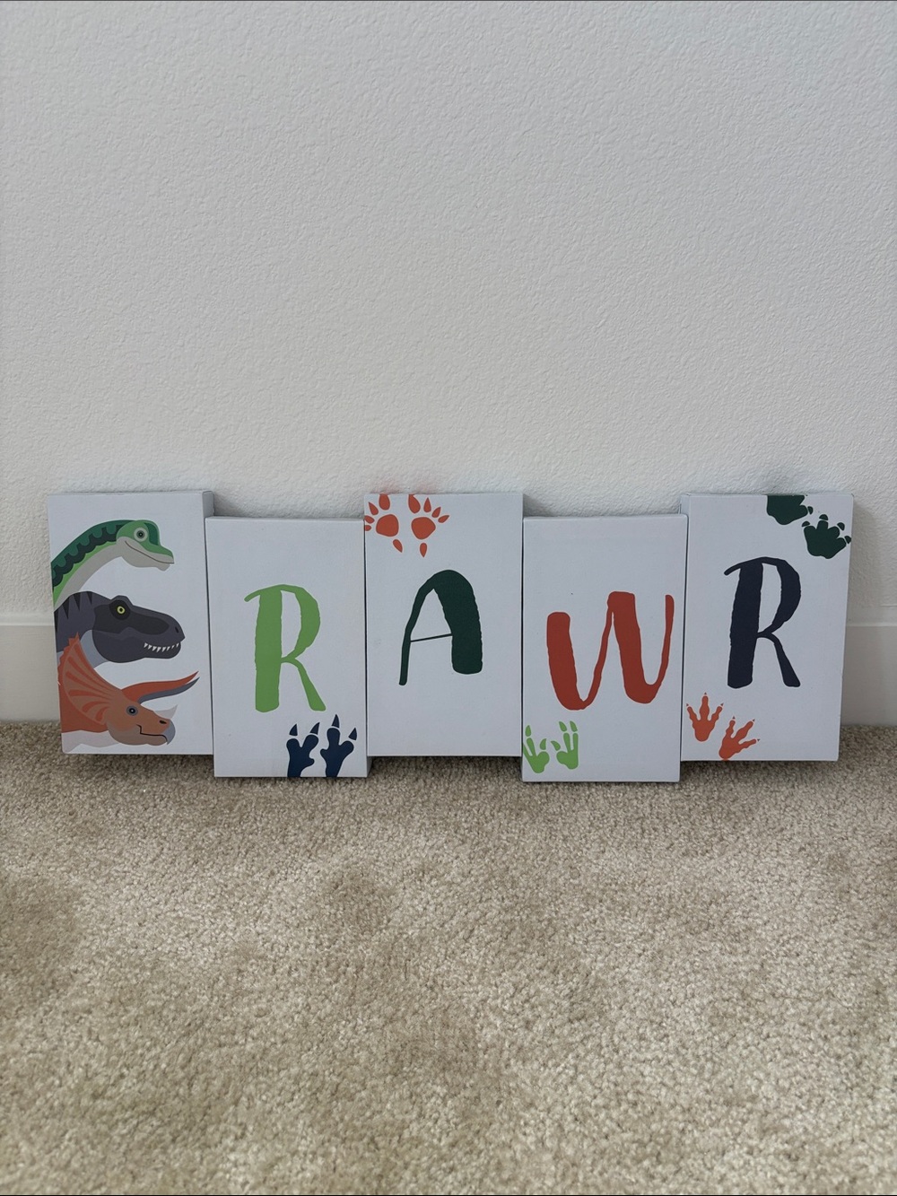 Dino 'RAWR' Wall Art